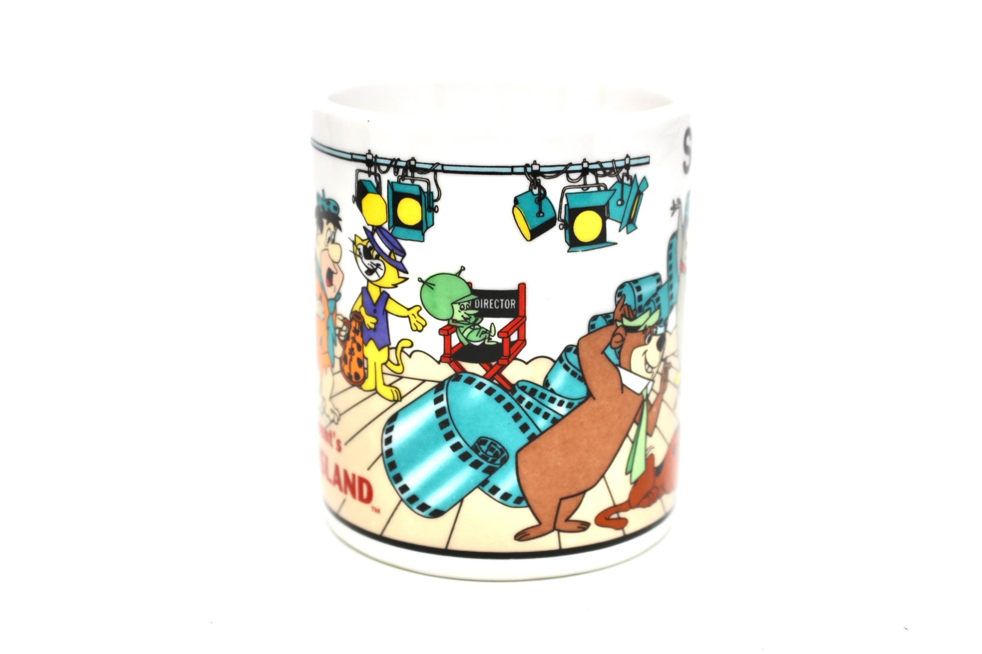 Vintage Hanna Barbera Kings Island Mug, Yogi Bear Hucklyberry Hound Scooby Doo Fred Flintstone, Cartoon Lover Gift, Retro 1980s Coffee Cup