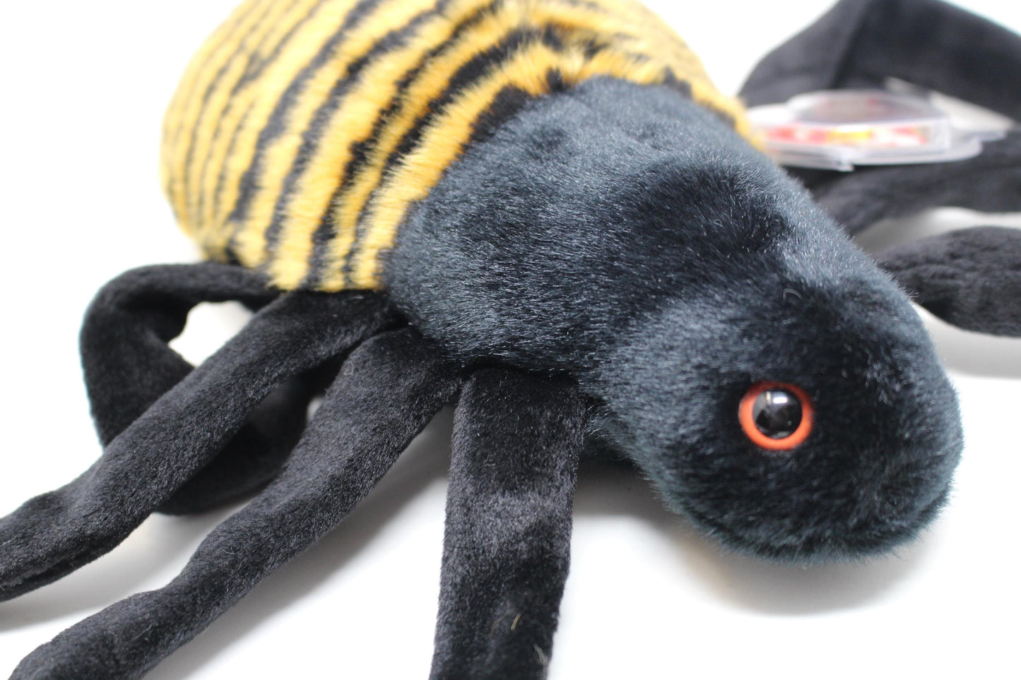 TY Beanie Baby Buddies Spider Plush, Black Brown Spider Halloween Toy, Vintage Halloween Stuffed Animal, Retro Halloween Party Favor Gift