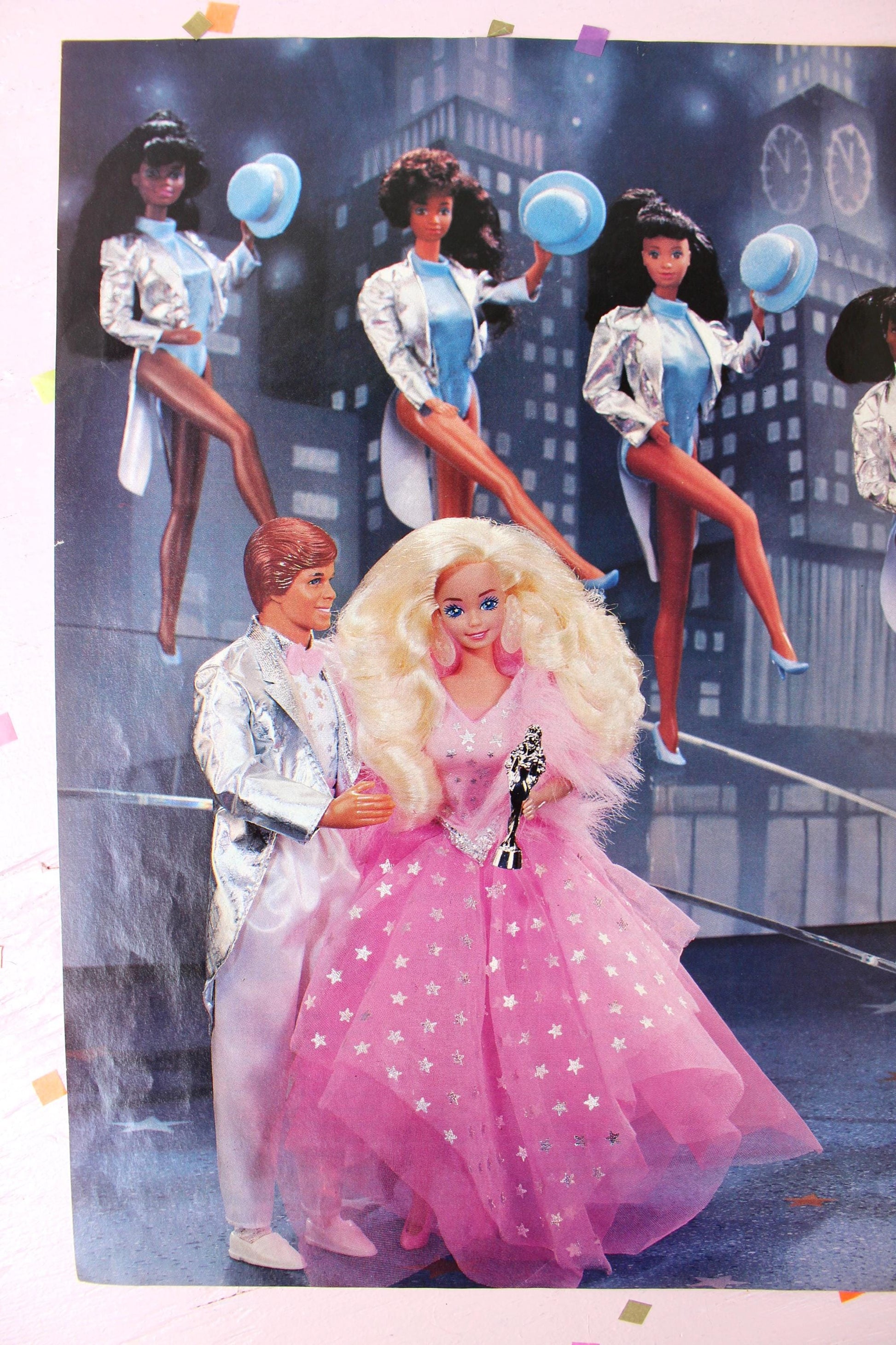 Vintage Barbie Poster, Vintage 1990s Barbie Magazine Poster, Retro Barbie Frame Art, Pink Barbie Holiday Gift, Barbie Paper Craft Ephemera