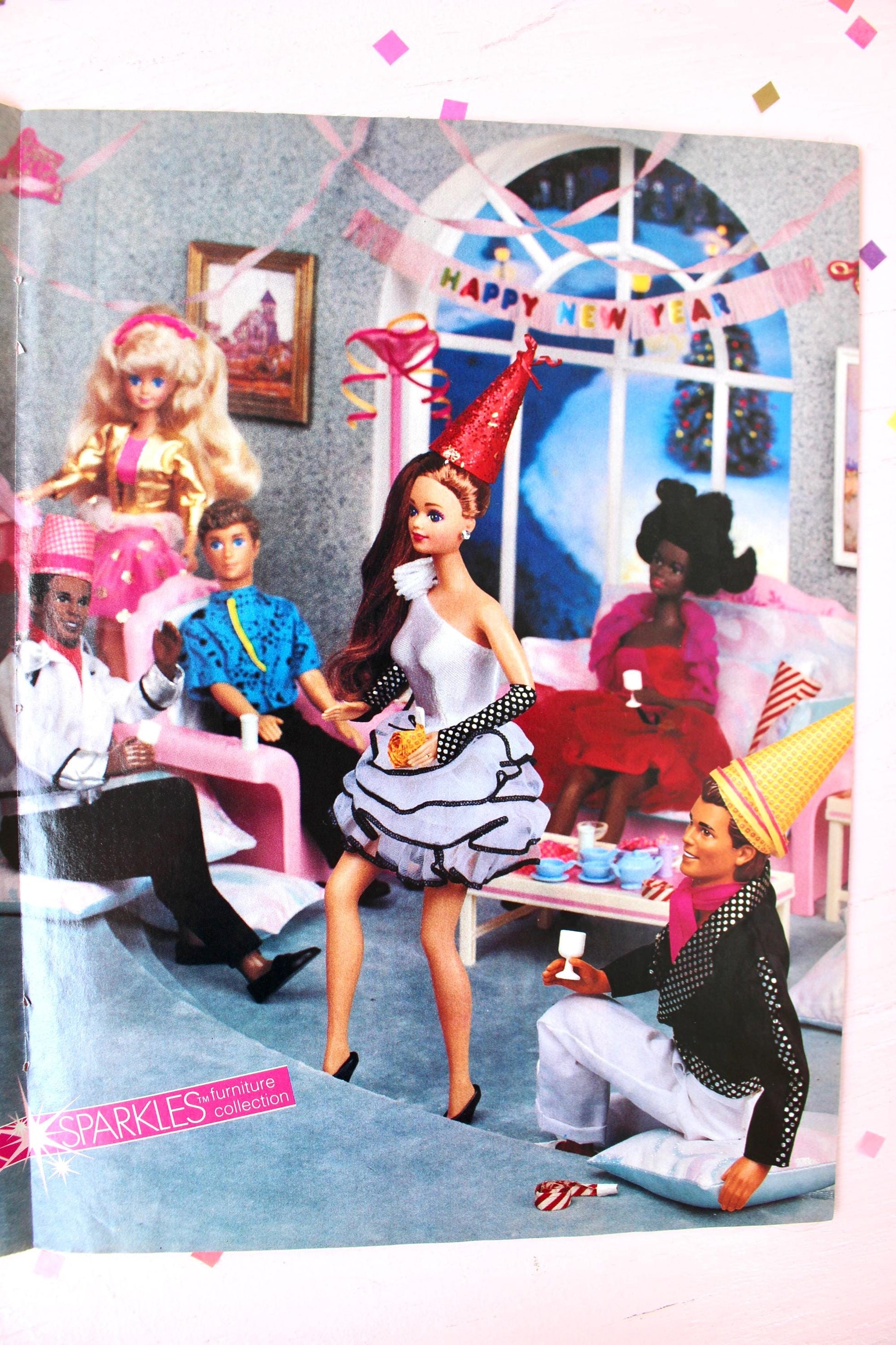 Vintage Barbie Poster, Vintage 1990s Barbie Magazine Poster, Retro Barbie Frame Art, Pink Barbie Holiday Gift, Barbie Paper Craft Ephemera