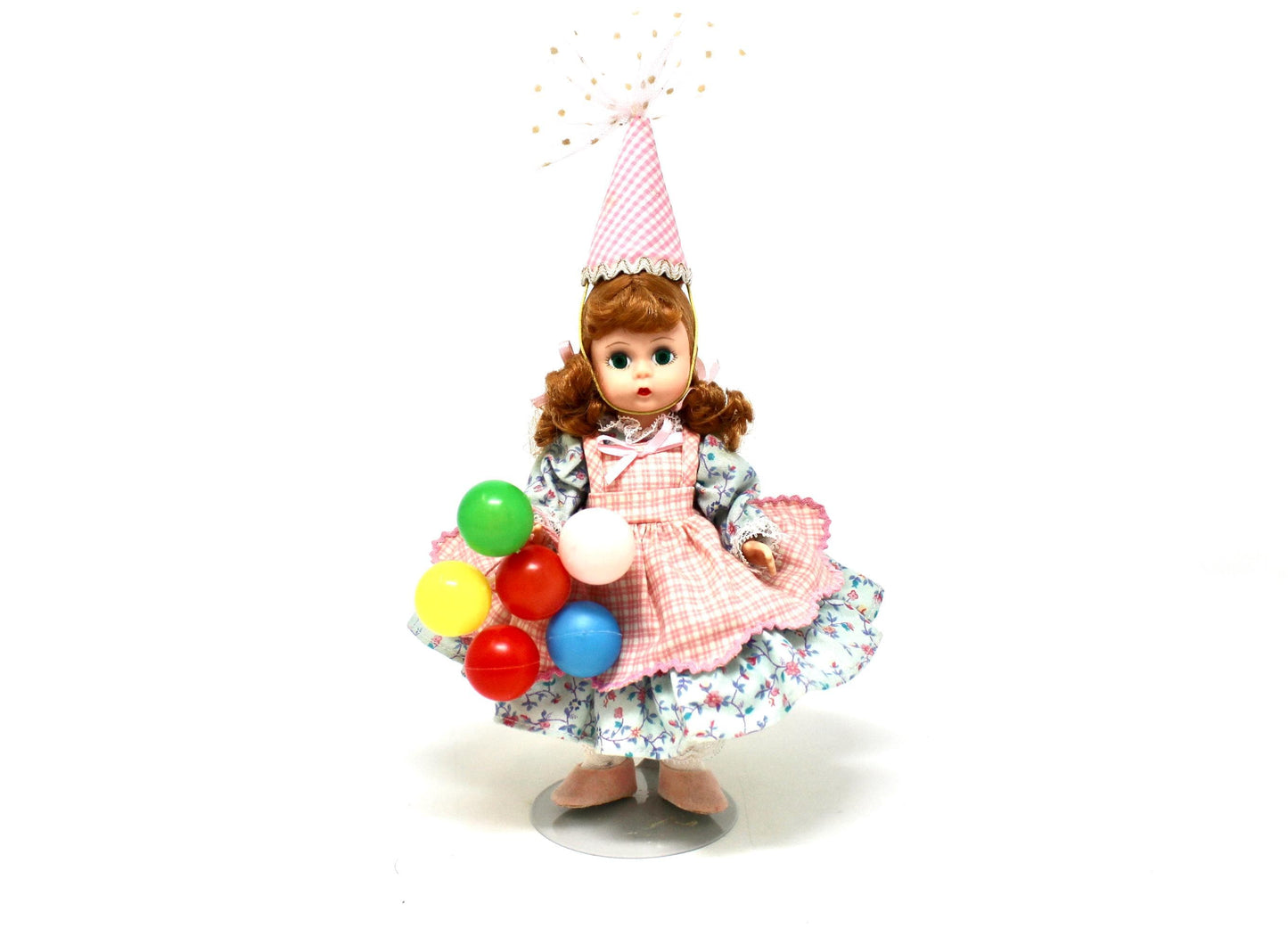 Madame Alexander Birthday Doll with Balloons, 1980s Madame Alexander Birthday Gift Porclain Doll, Vintage Birthday Girl Doll