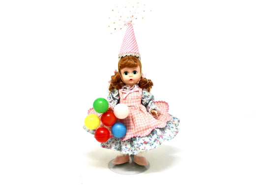 Madame Alexander Birthday Doll with Balloons, 1980s Madame Alexander Birthday Gift Porclain Doll, Vintage Birthday Girl Doll