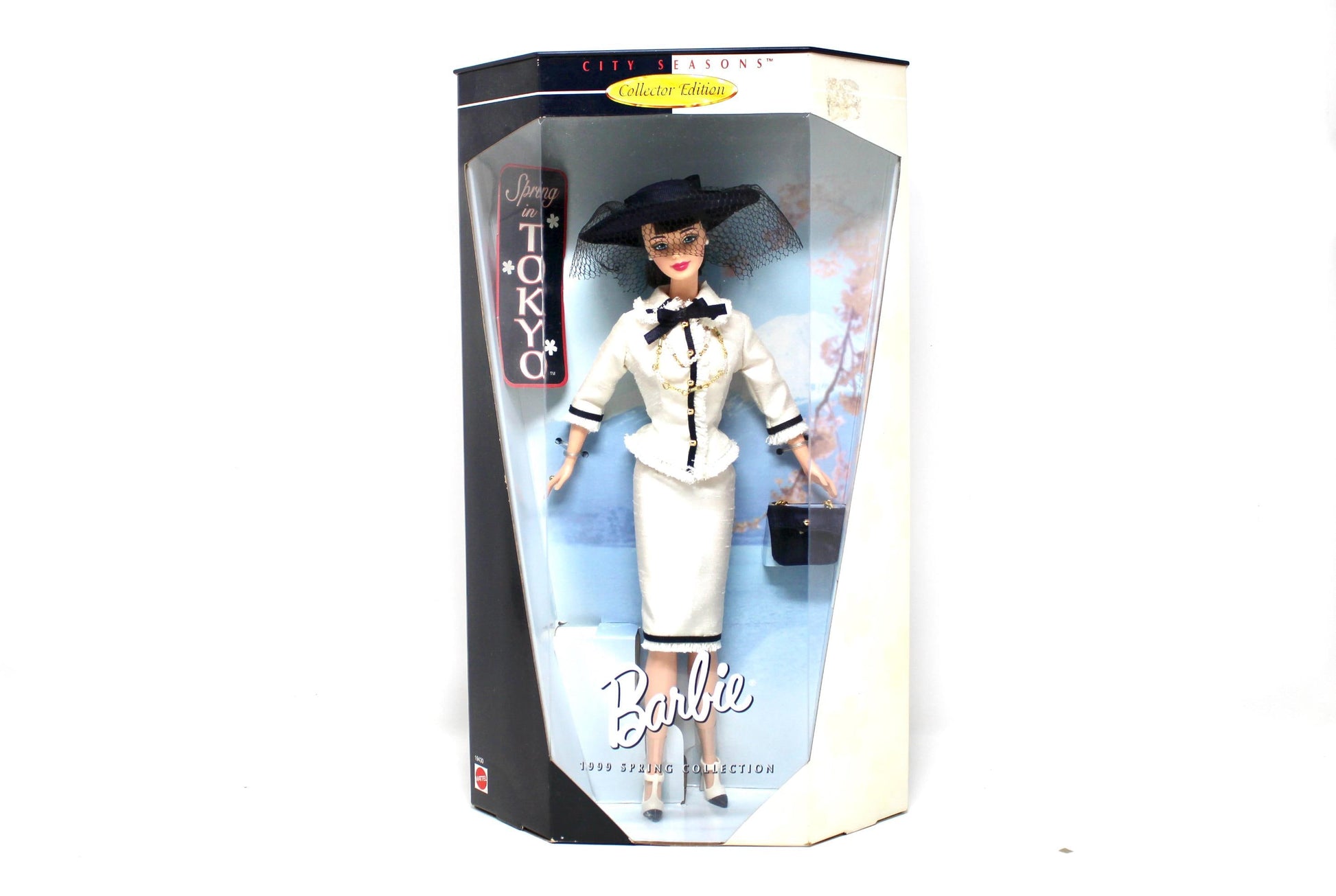 Barbie Spring In Tokyo in Original Box, 1999 City Seasons Collection, Vintage 90s Chic Urban Black and Ivory Fashion, Vintage Barbie Doll