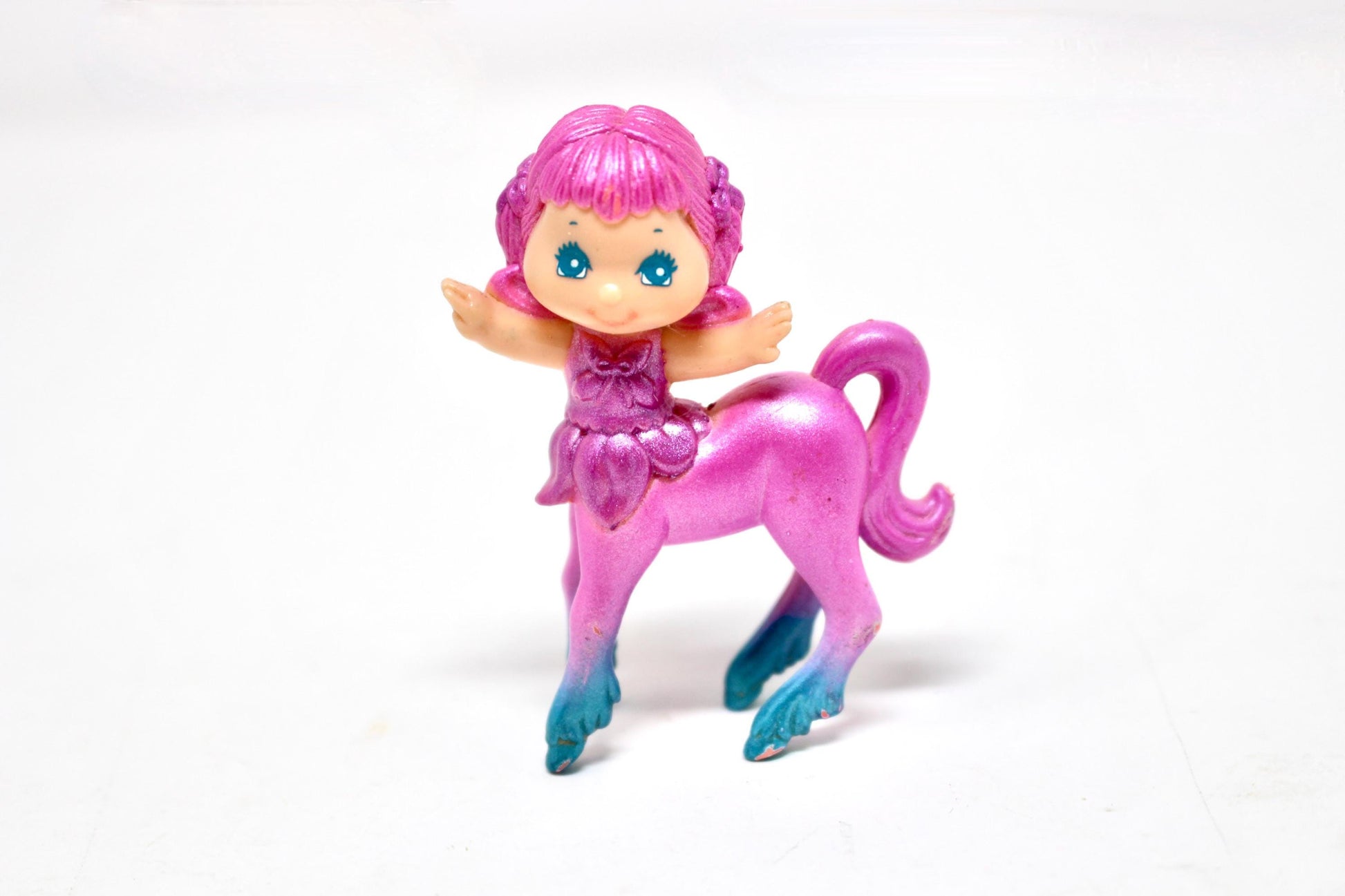 Vintage Sea Wees Baby Dapple Centaur Miniature Toy, 1986 See Wees Pink Horse Pegasus Vinyl Figure, Retro 80s Kids Toy Christmas Gift