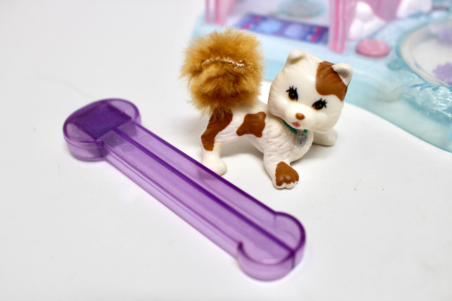 Vintage Littlest Pet Shop Twinkling Sledding Party, 1990s Mini Mechanical Eskimo Husky Puppy Toy, LPS Mini Dog Sledding Winter Kids Figures