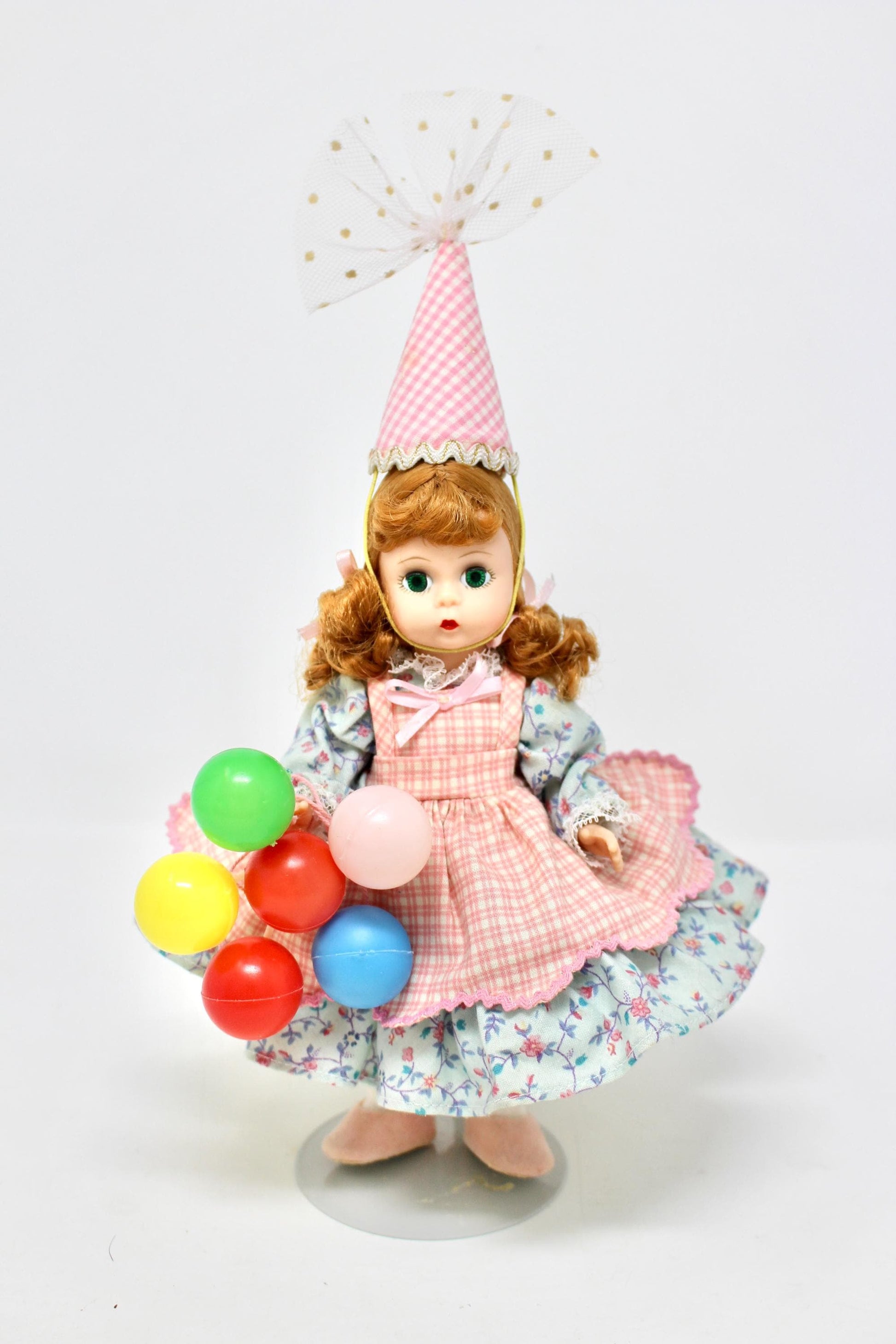 Madame Alexander Birthday Doll with Balloons, 1980s Madame Alexander Birthday Gift Porclain Doll, Vintage Birthday Girl Doll