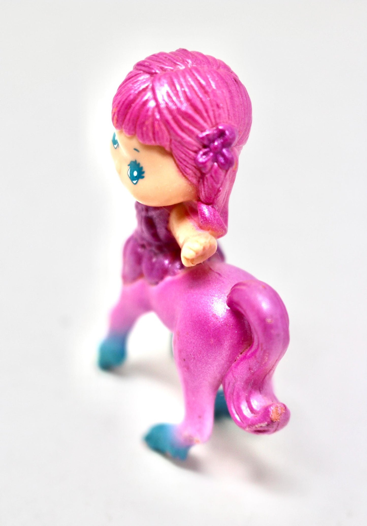 Vintage Sea Wees Baby Dapple Centaur Miniature Toy, 1986 See Wees Pink Horse Pegasus Vinyl Figure, Retro 80s Kids Toy Christmas Gift