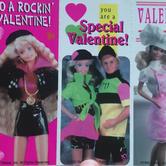 Vintage 90s Barbie Valentine Card Stickers from Mello Smello for Crafts, Gifts, and Happy Mail