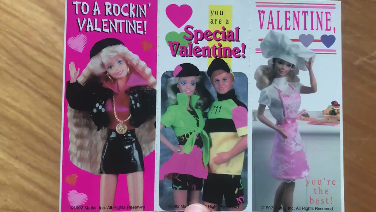 Vintage 90s Barbie Valentine Card Stickers from Mello Smello for Crafts, Gifts, and Happy Mail