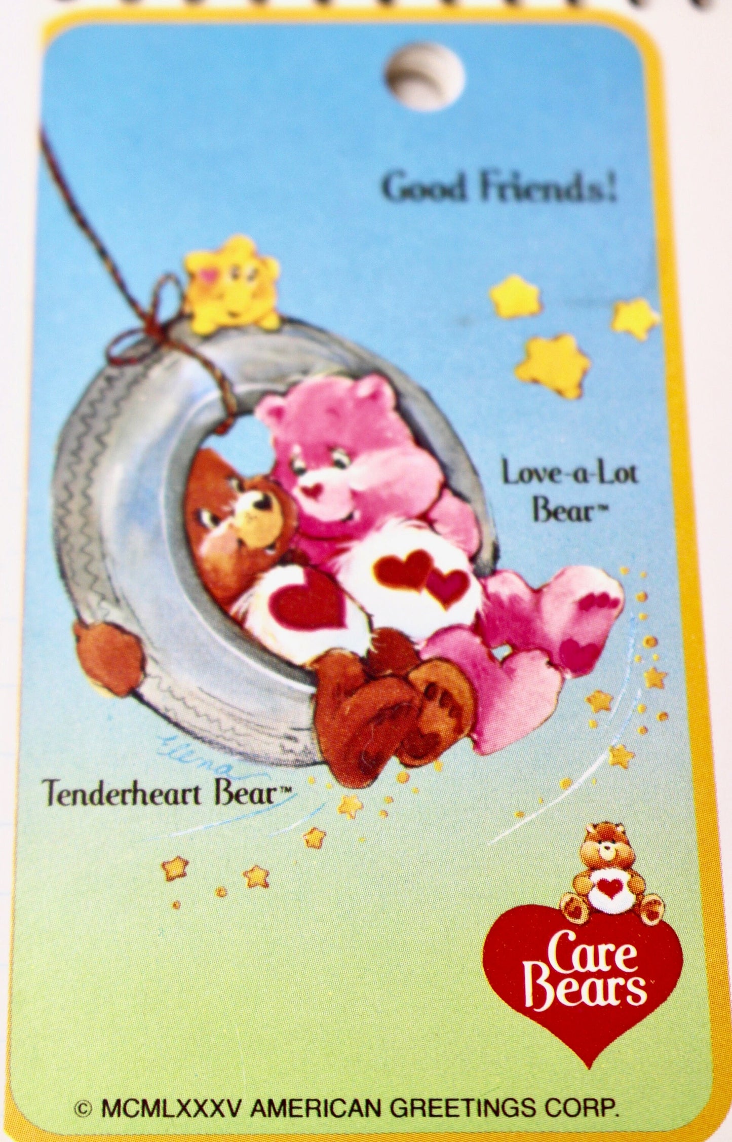 Care Bears Tenderheart and Love a Lot Mead Lined Spiral Memo Pad, 80s Care Bear Paper Book