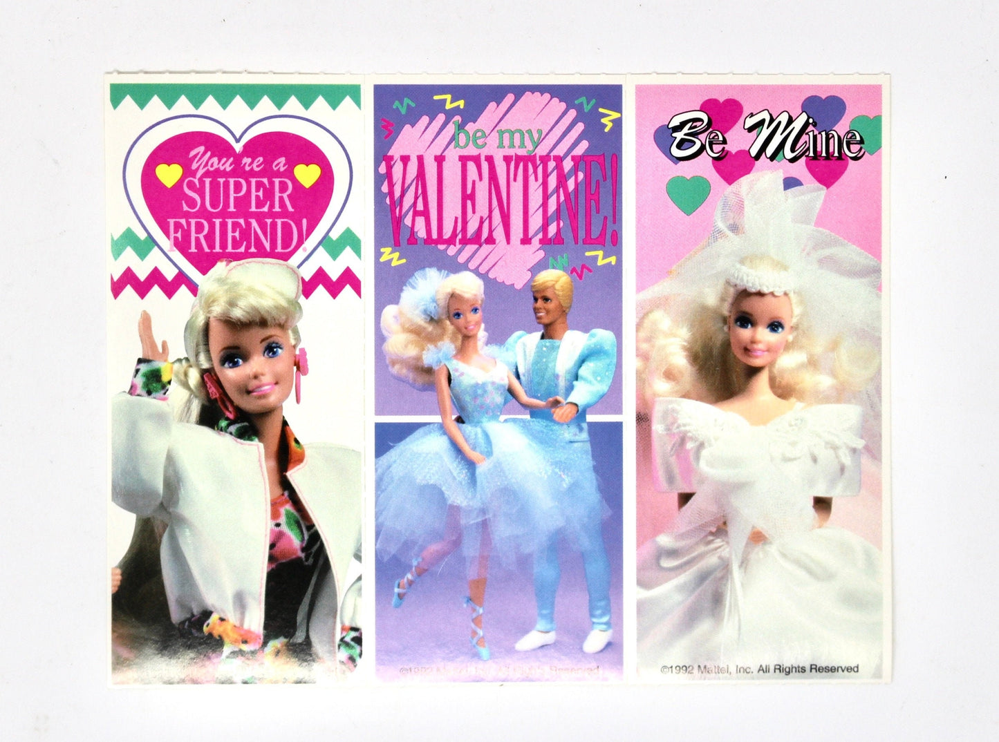 Vintage 90s Barbie Valentine Card Stickers from Mello Smello for Crafts, Gifts, and Happy Mail