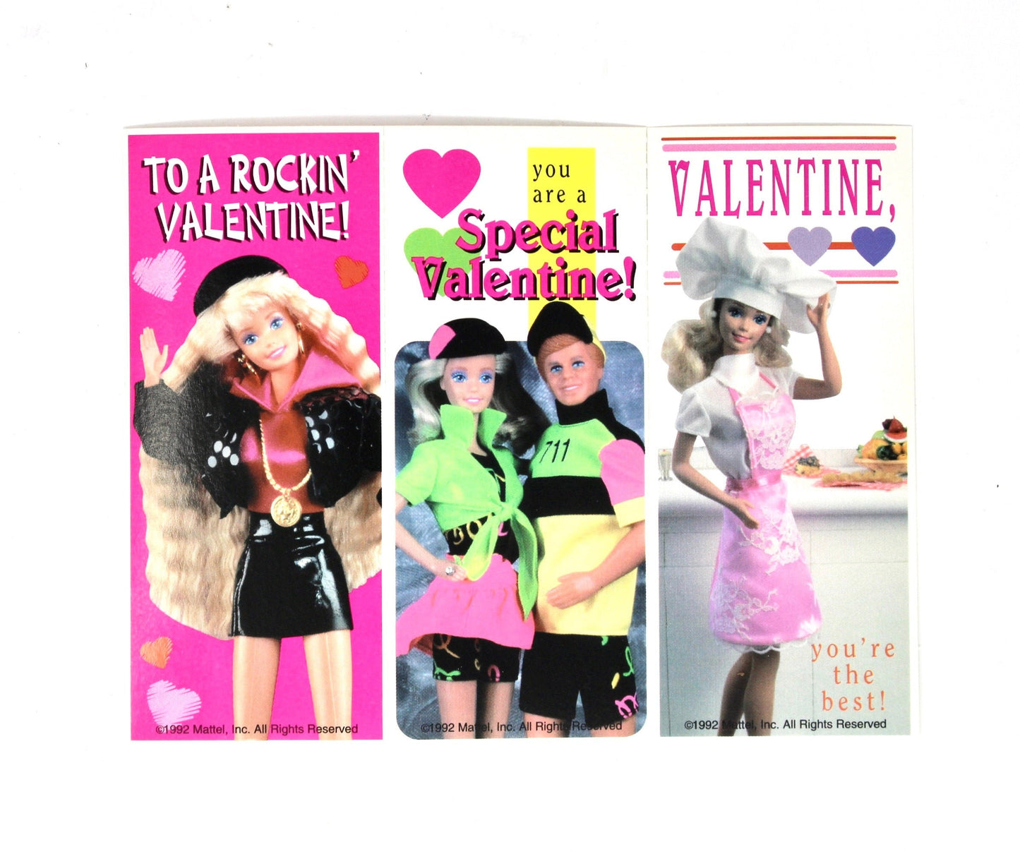 Vintage 90s Barbie Valentine Card Stickers from Mello Smello for Crafts, Gifts, and Happy Mail