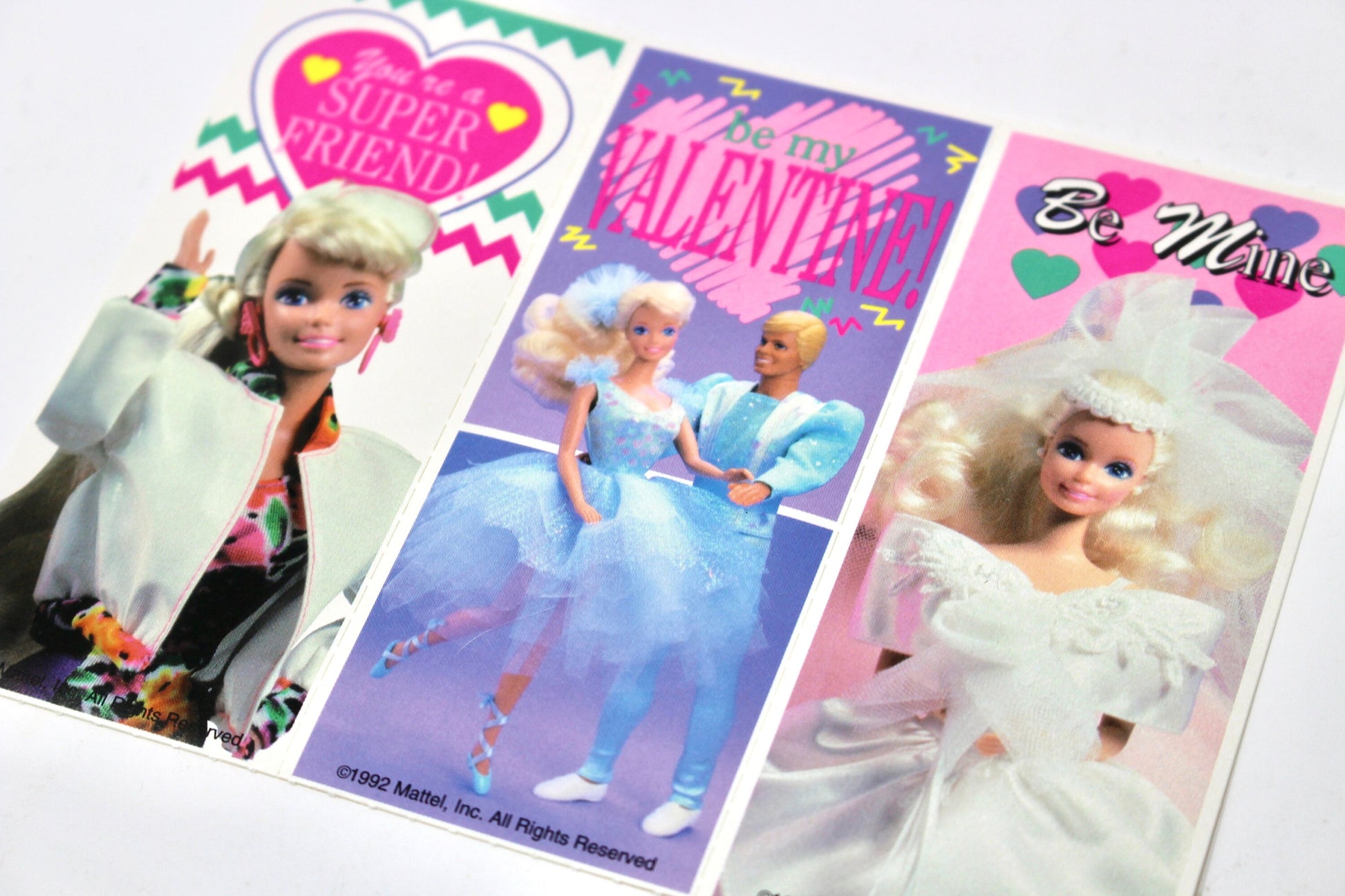 Vintage 90s Barbie Valentine Card Stickers from Mello Smello for Crafts, Gifts, and Happy Mail