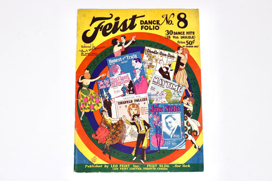 Vintage Feist Rainbow Music Sheet Cover for Junk Journal Crafts Wall Art and Home Decor