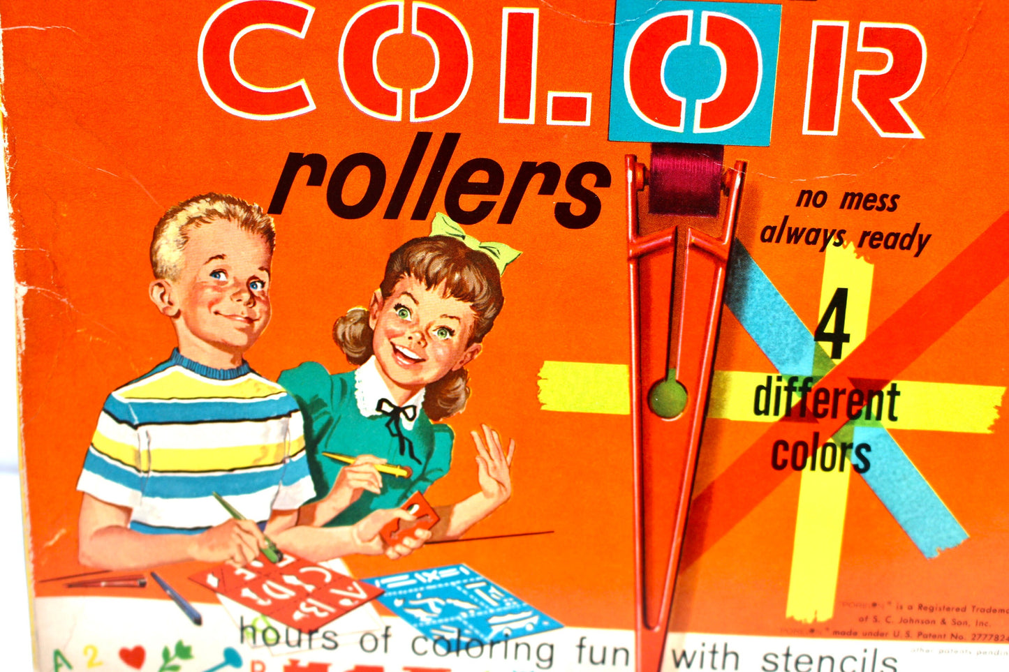 Whitman Wonder Color Rollers Kids Arts and Crafts, 50s Midcentury Kids Toys Collectible