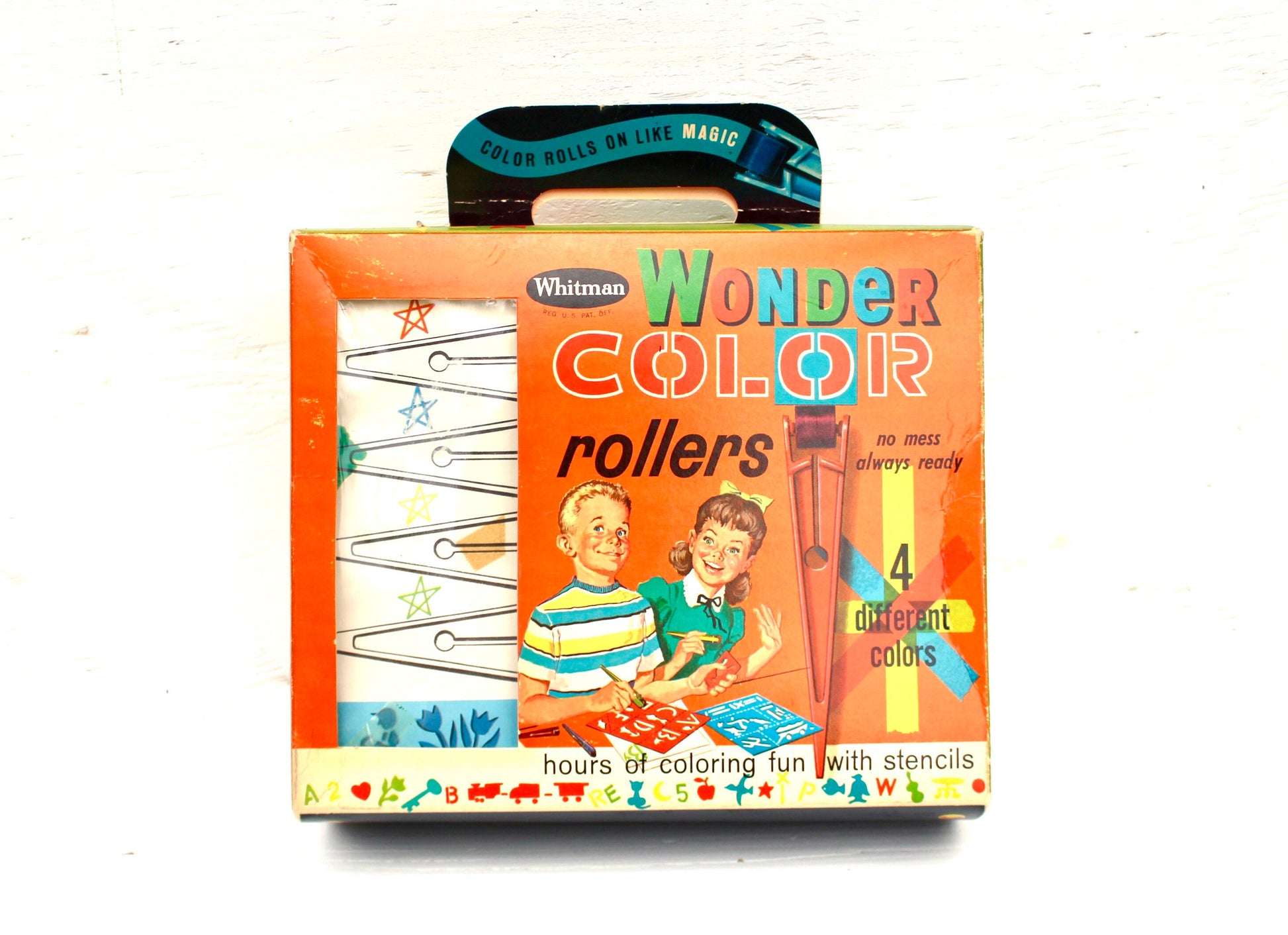 Whitman Wonder Color Rollers Kids Arts and Crafts, 50s Midcentury Kids Toys Collectible