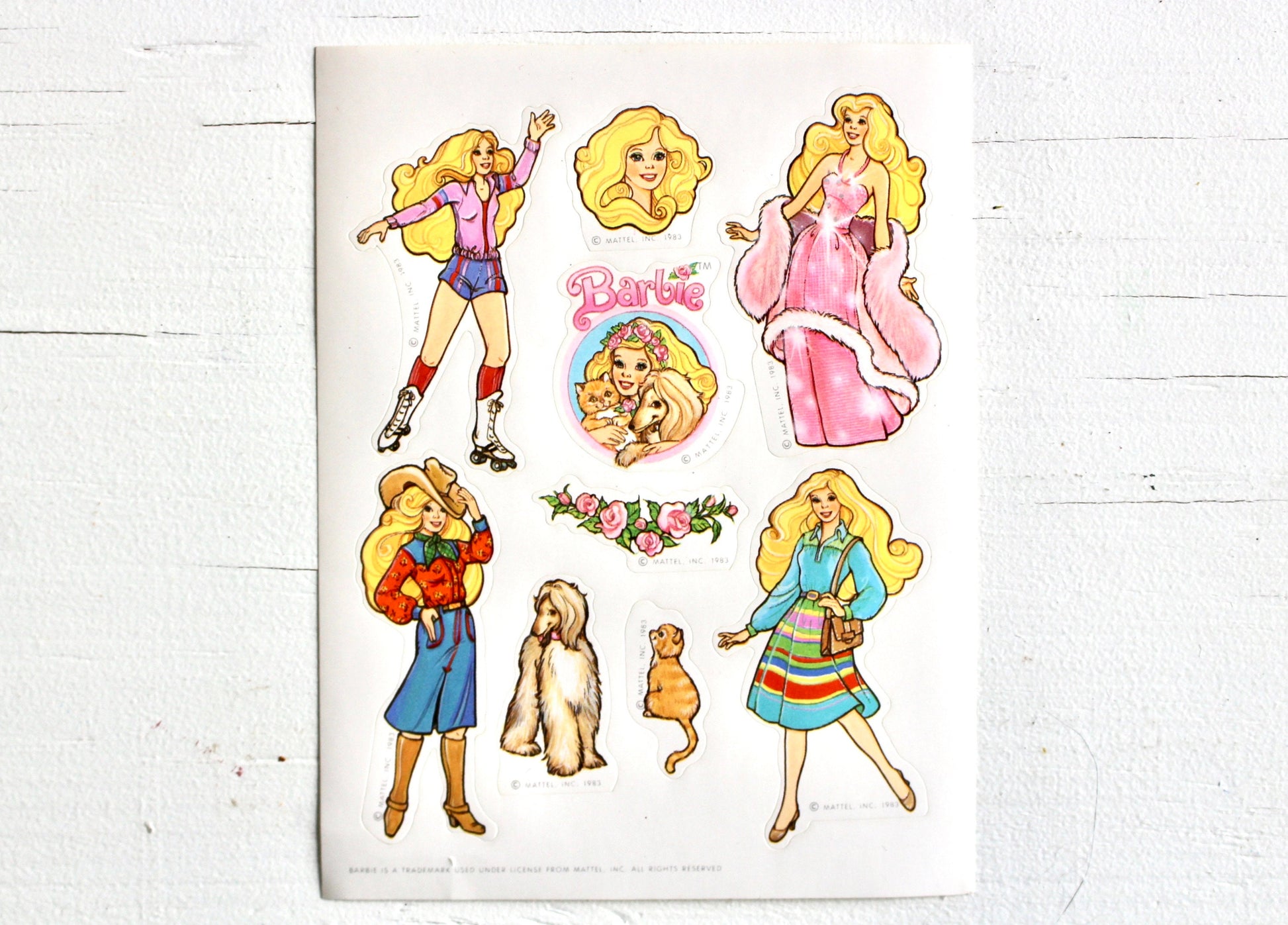 80s Superstar Era Barbie Stickers by Mattel Toys