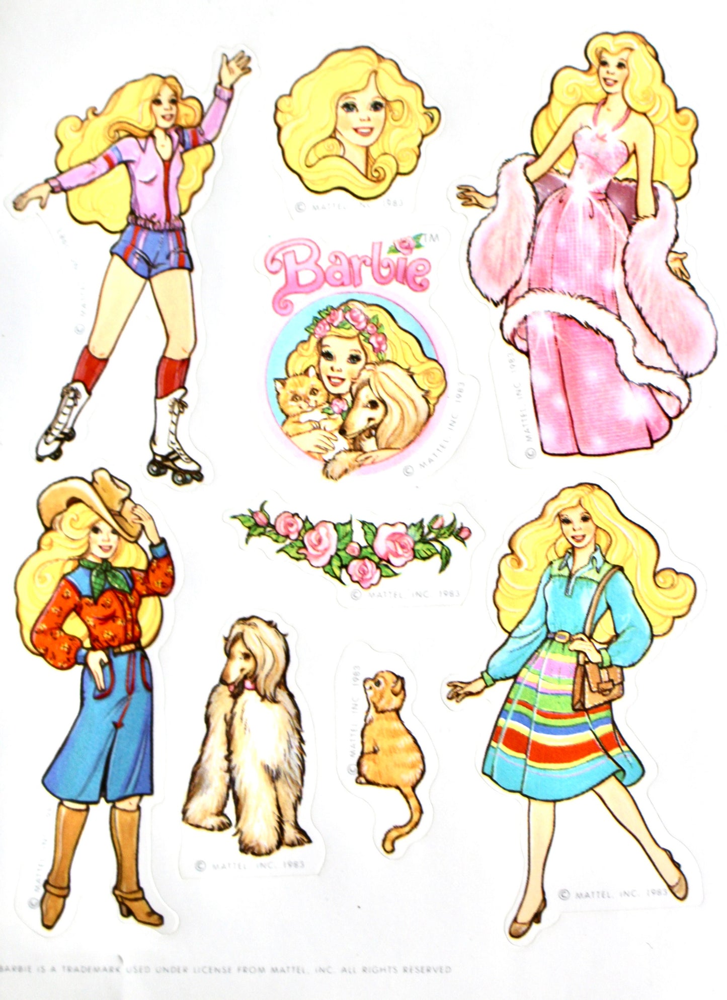 80s Superstar Era Barbie Stickers by Mattel Toys