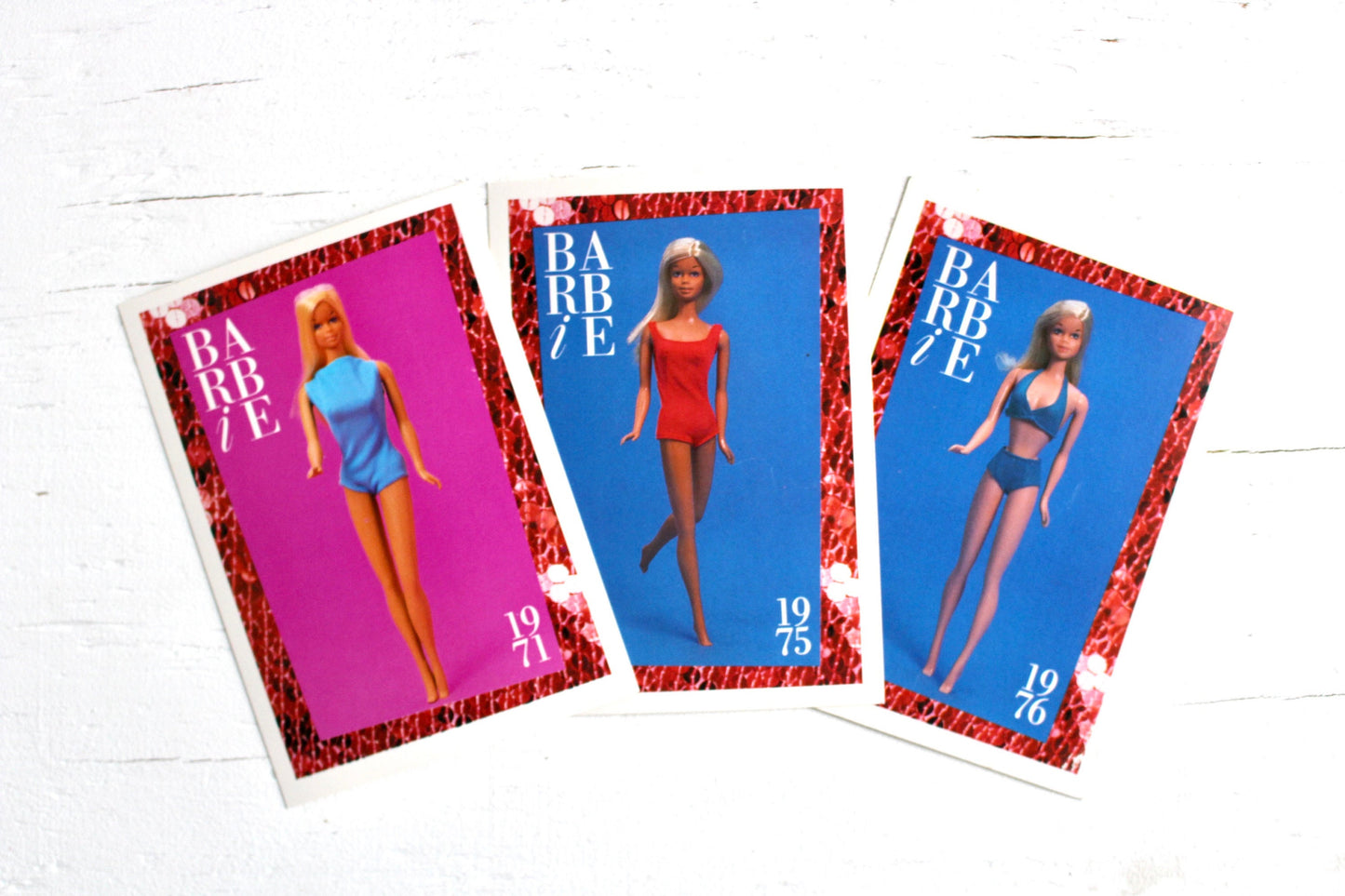 70s Barbie Fashion Trading Card Set, Vintage Barbie Fashion Cards