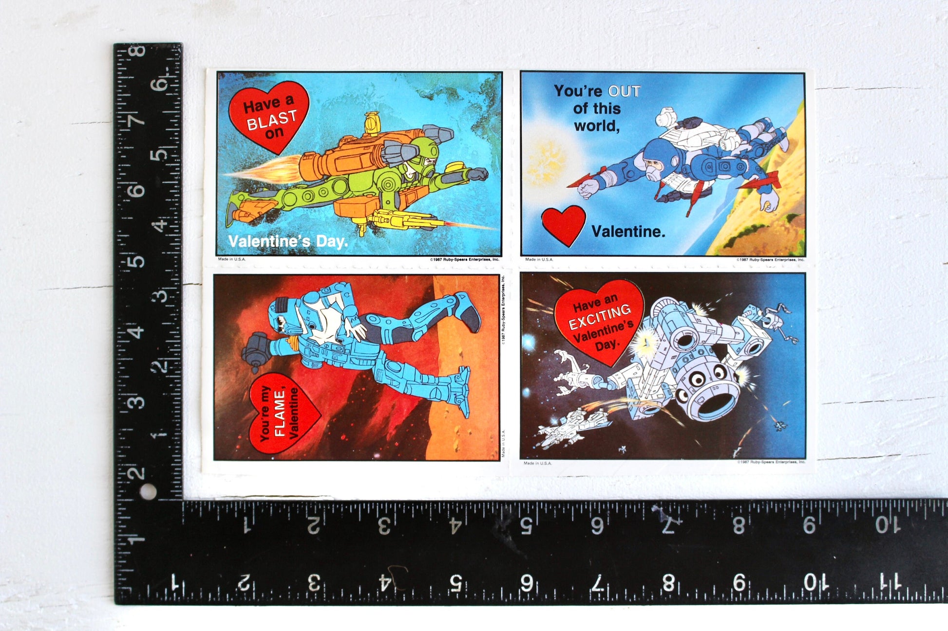 Rare Centurion Valentine Cards with Envelopes Set of 4, Vintage 80s Centurion Cards for Crafts Happy Mail Junk Journals