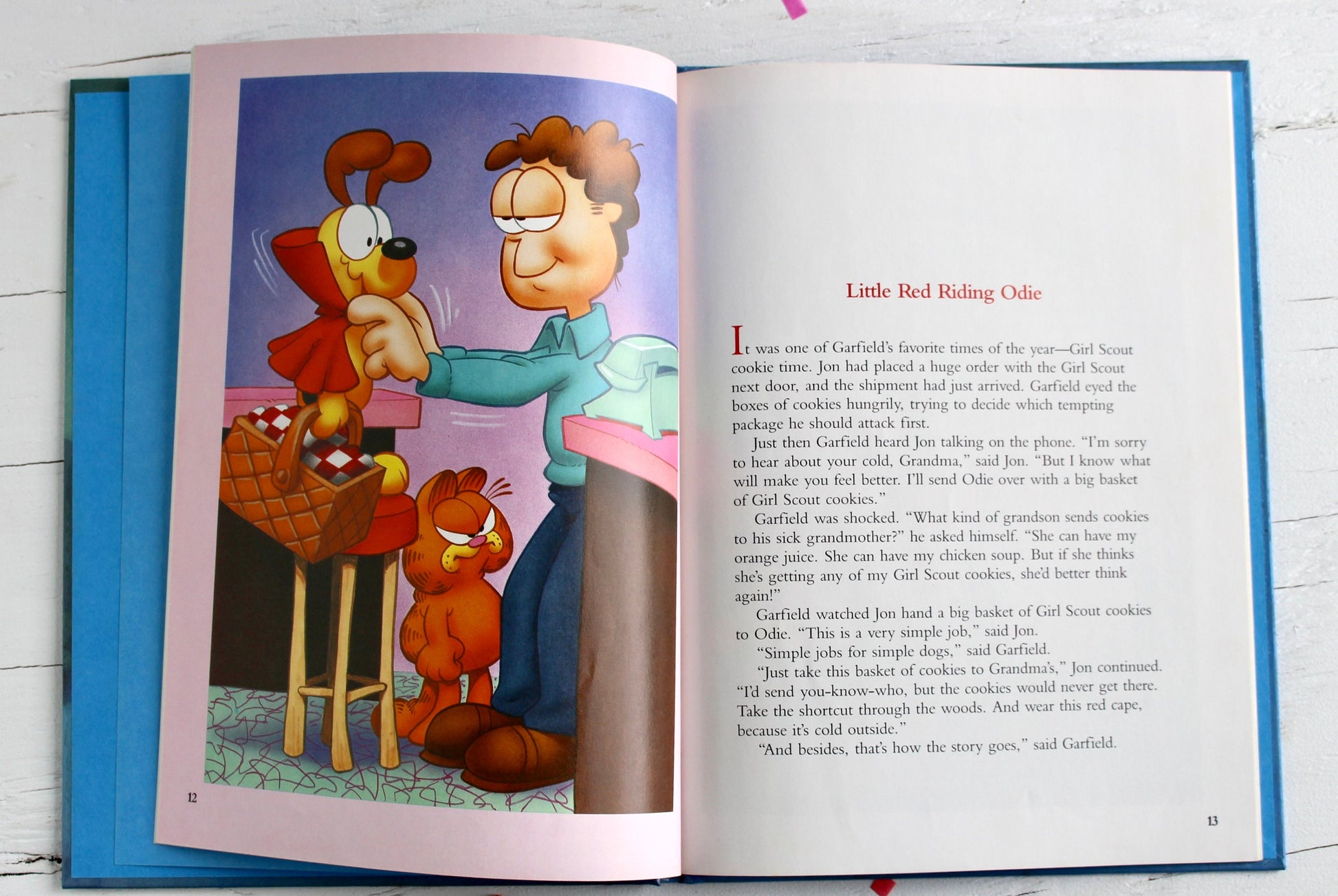 Vintage Garfield Furry Tales Book, Retro Kids Bedtime Stories, 80s 90s Garfield Hardcover Book