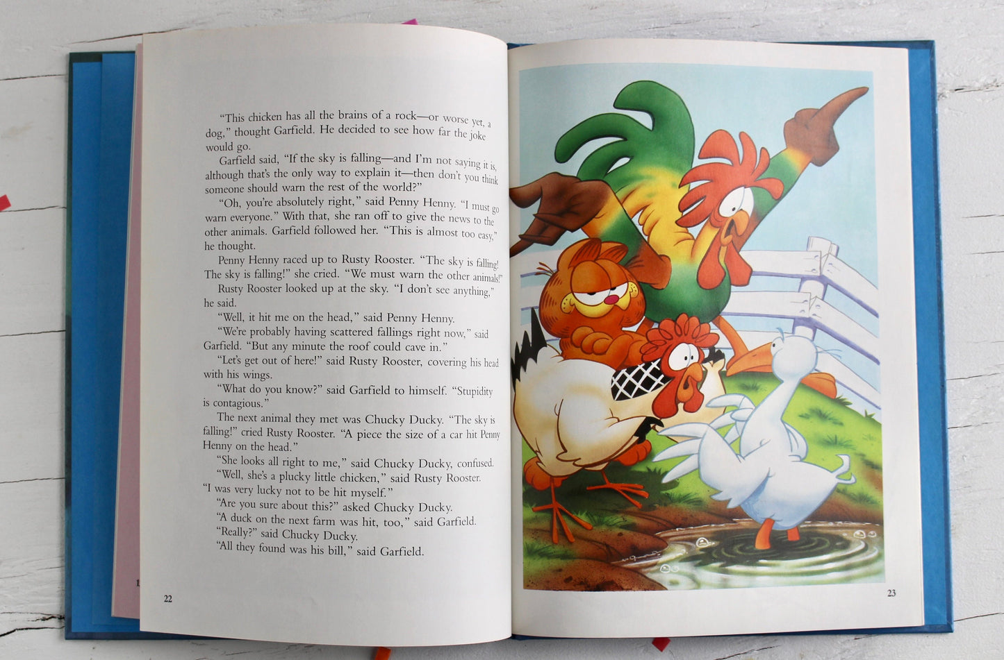 Vintage Garfield Furry Tales Book, Retro Kids Bedtime Stories, 80s 90s Garfield Hardcover Book