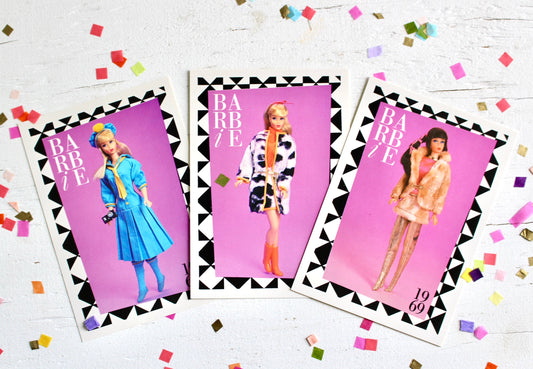 60s Twist N Turn Barbie Fashion Trading Card Set, Vintage Barbie Fashion Cards