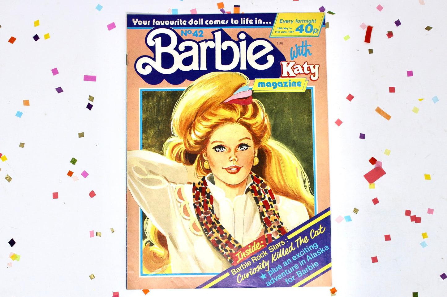 Rare 1986 UK Barbie Magazine for Kids Issue 42, Vintage 80s Barbie Friends Club Comic Book