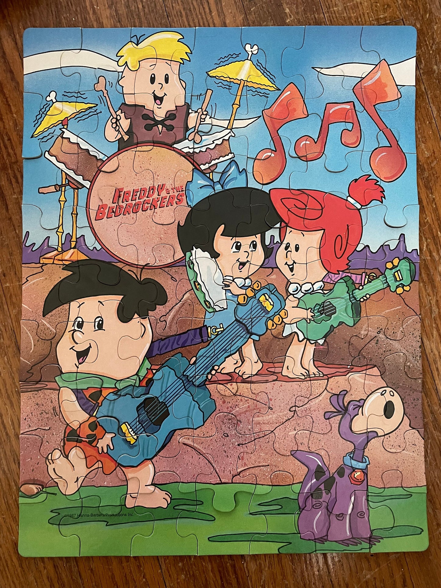 Baby Flintstones Jigsaw Puzzle, Vintage 80s Cartoon Kids Children's Play Puzzle