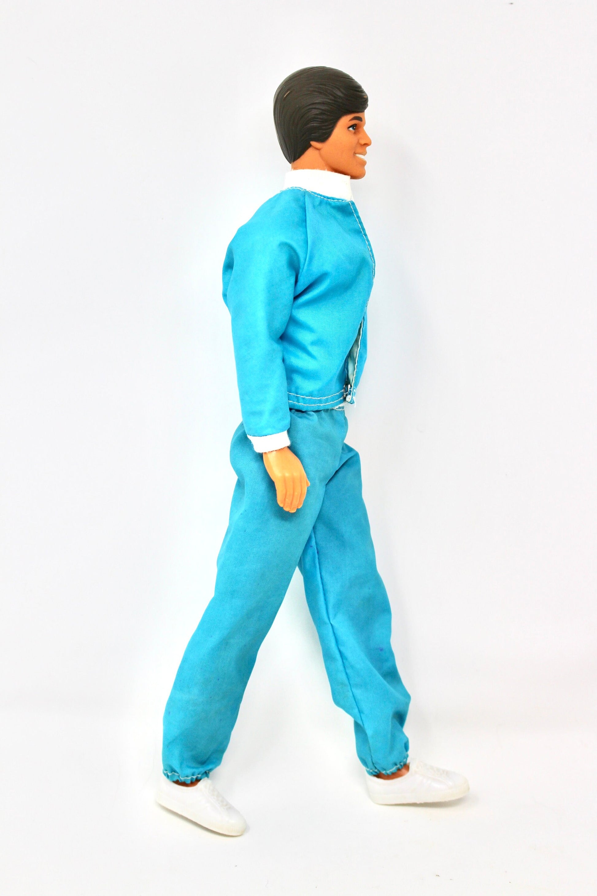 Great Shapes Ken Doll in Twice as Nice Fashion #4888, Vintage 80s Blue White Workout Ken Fashion Doll