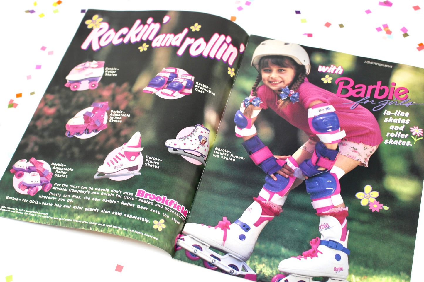 Sparkle Beach Barbie Magazine for Girls, 90s Vintage Flying Hero Barbie Fashion Comic Activity Book