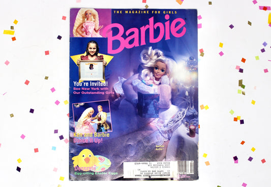 Bedtime Barbie Magazine for Girls, 90s Vintage Locket Surprise Barbie Fashion Comic Activity Book