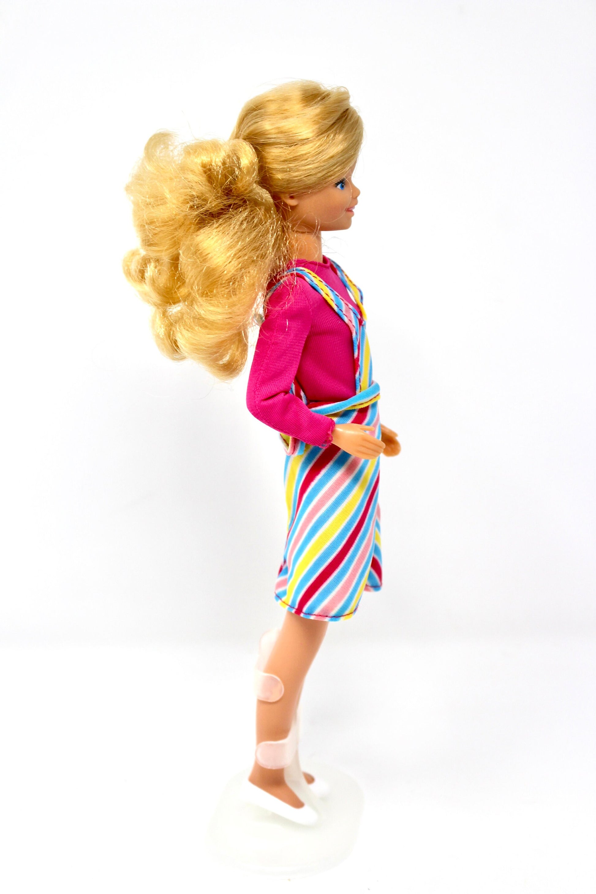 Hot Stuff Skipper Doll in Rainbow Striped 80s Fashion