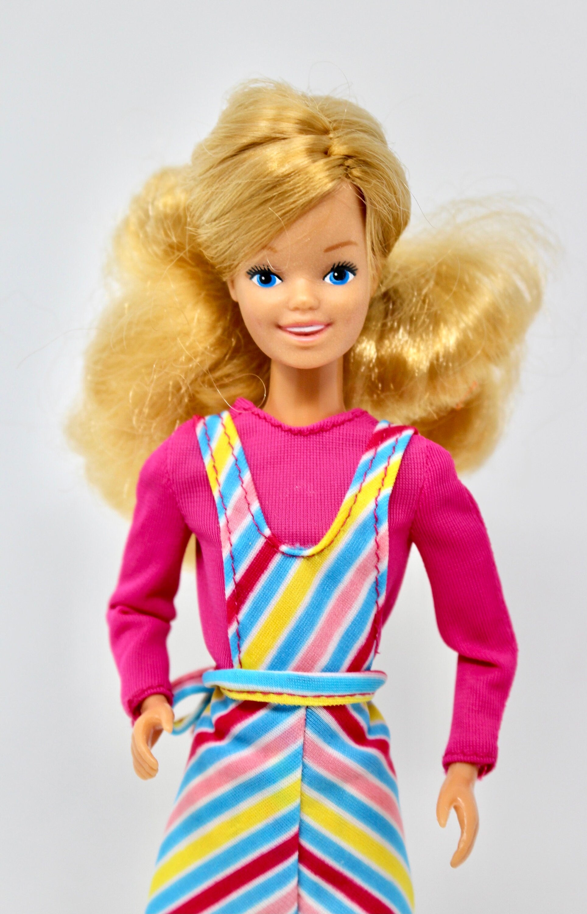 Hot Stuff Skipper Doll in Rainbow Striped 80s Fashion