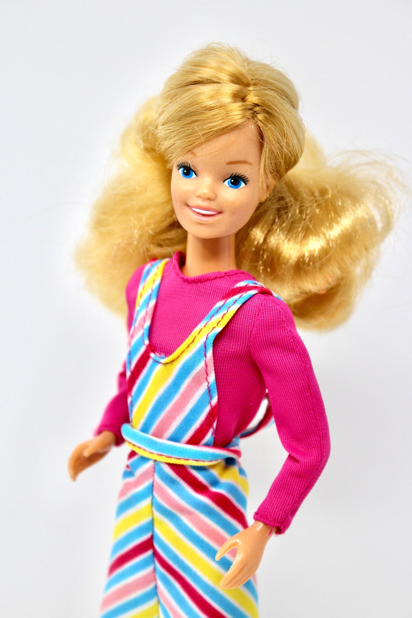 Hot Stuff Skipper Doll in Rainbow Striped 80s Fashion