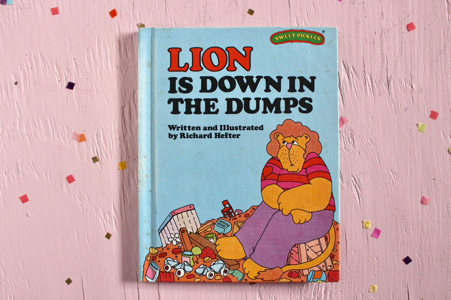 Sweet Pickles Hardcover Book Set of 2, Vintage 80s Lion Down in Dumps Goose Goofs Off Books