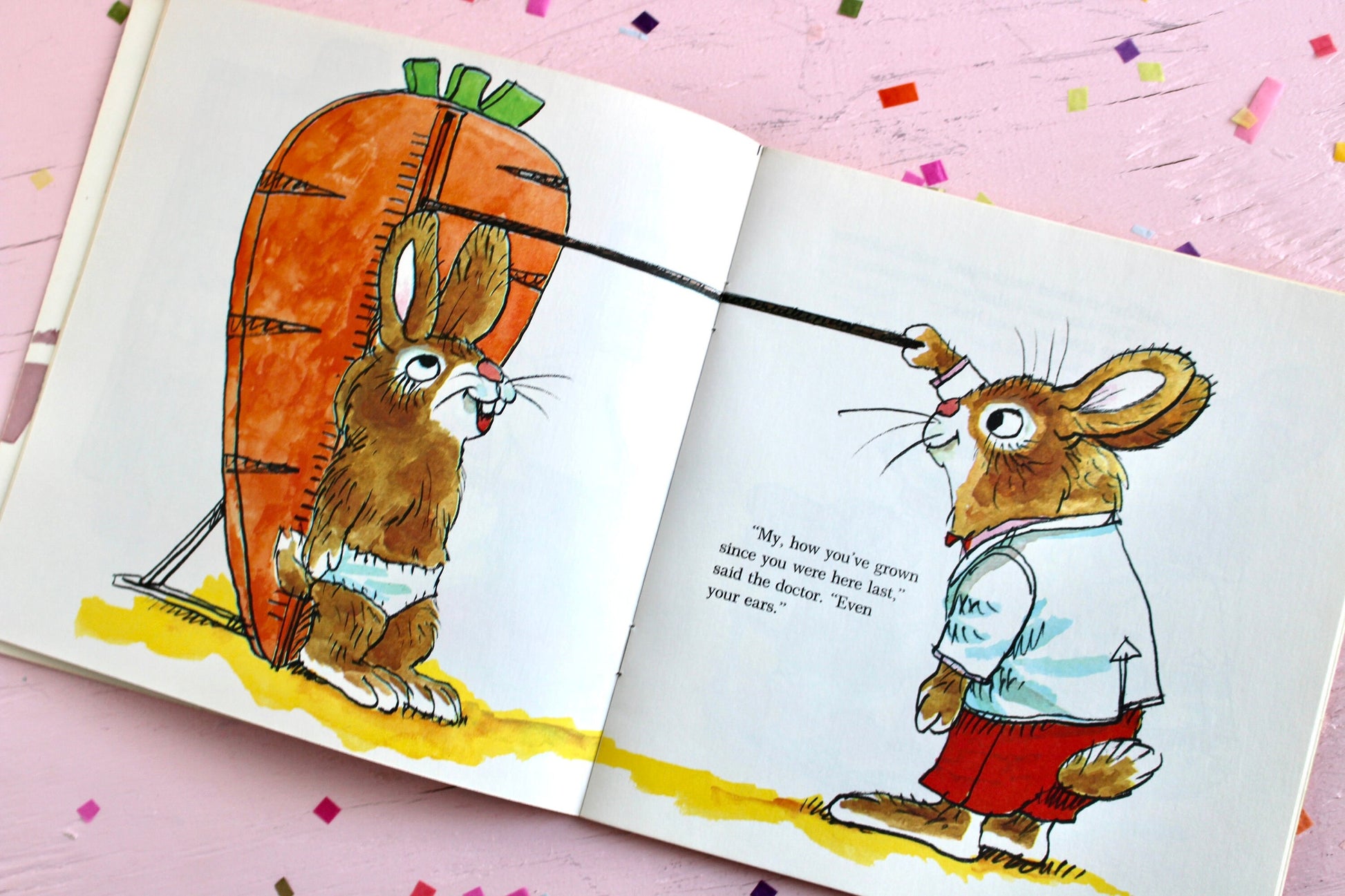 Richard Scarrys Nicky Goes to the Doctor Softcover Kids Book, Vintage Bunny Rabbit Golden Book, Nostalgic Kids Easter Basket Stuffer