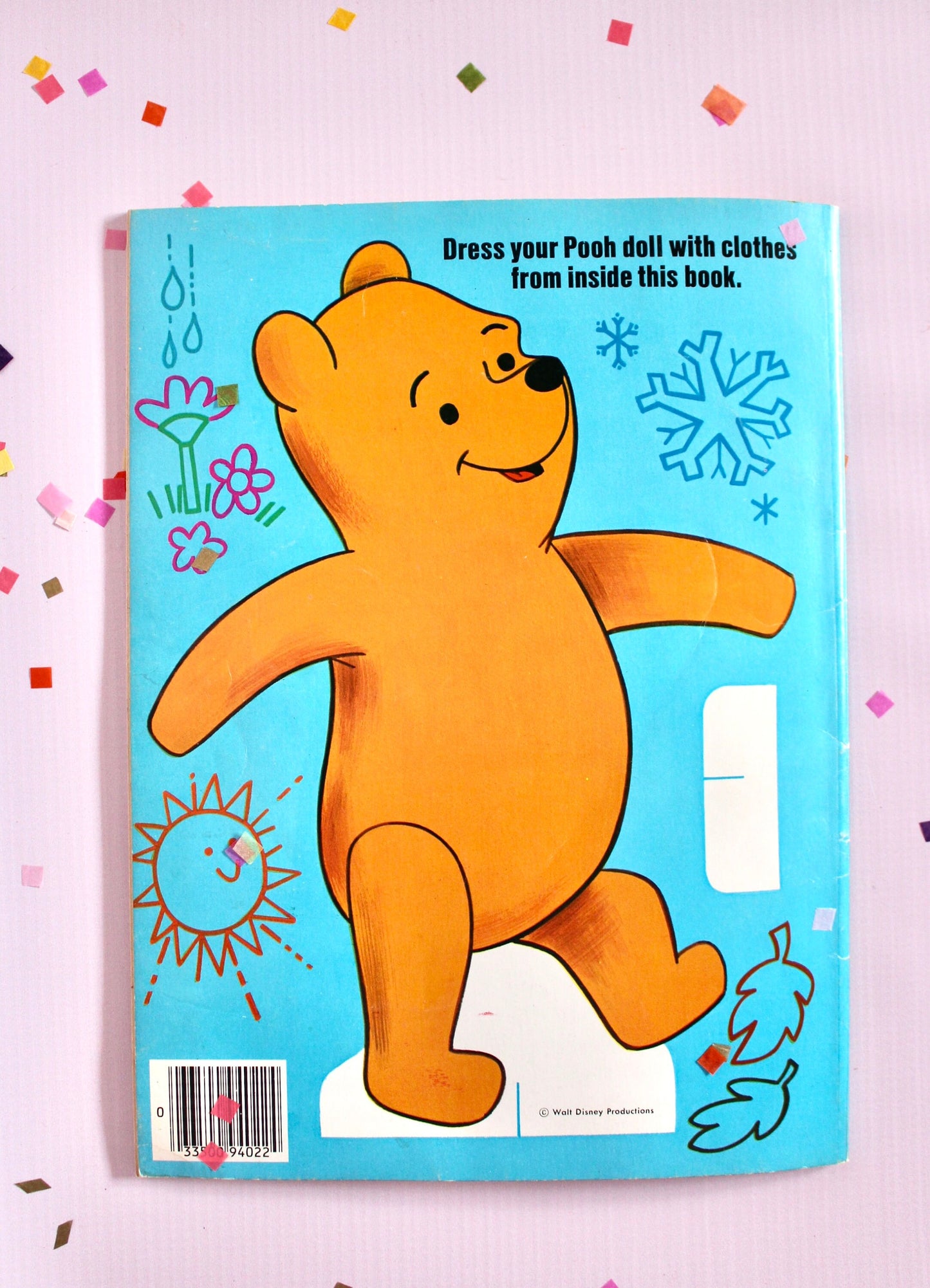 Winnie the Pooh Coloring and Activity Book, A Bear for All Seasons, Vintage 80s 90s Walt Disney Pooh Children's Story