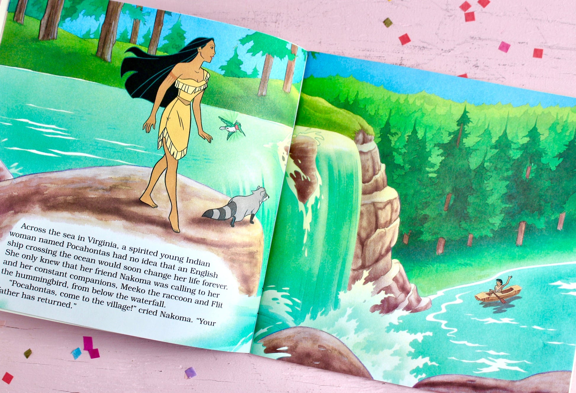 Pocahontas Disney Softcover Book, Vintage 90s Walt Disney Princess Children's Story