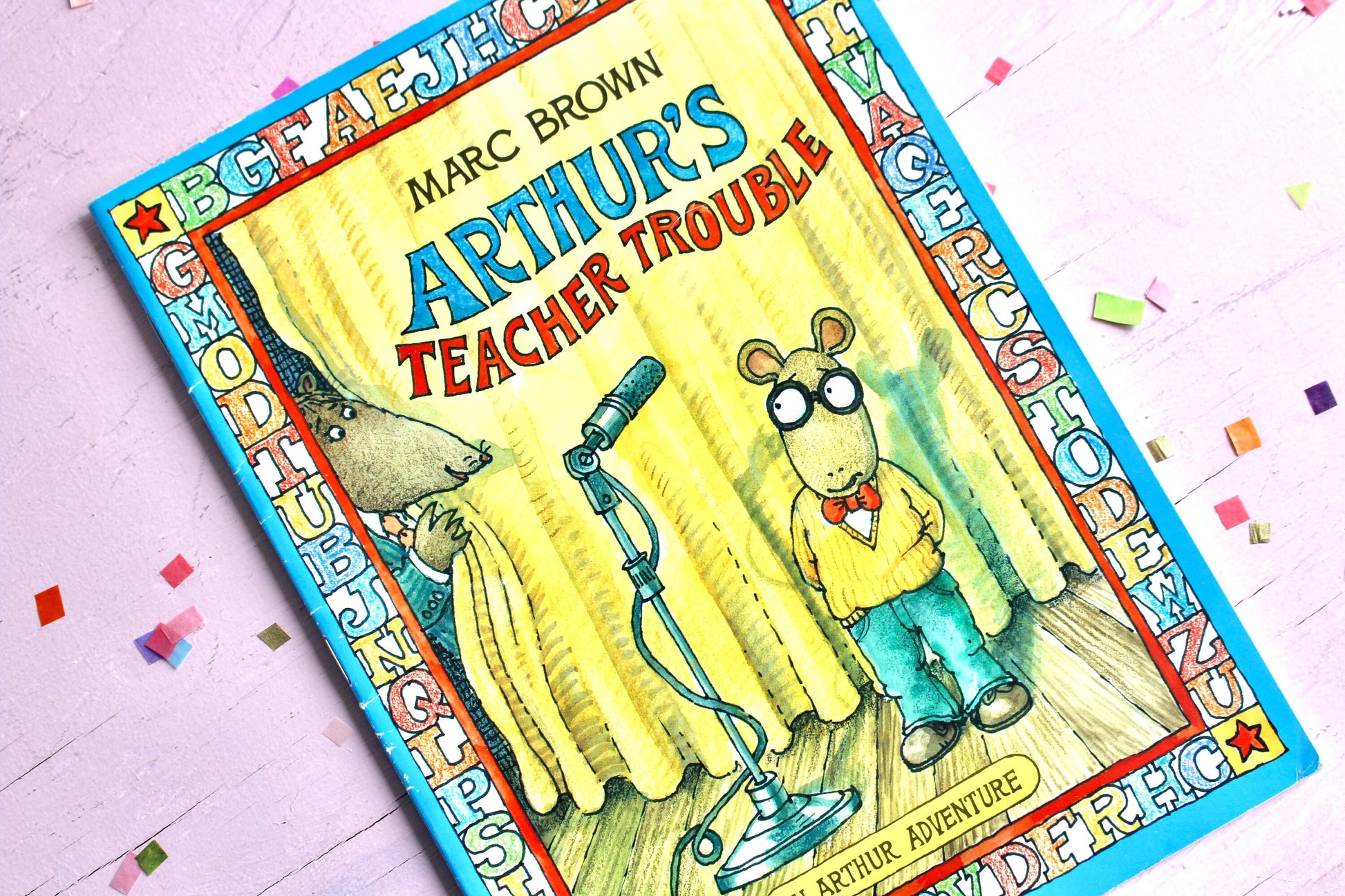 Arthur's Teacher Trouble Softcover Book by Marc Brown, Vintage 80s 90s Arthur Kids Story Book, Retro Arthur Toys