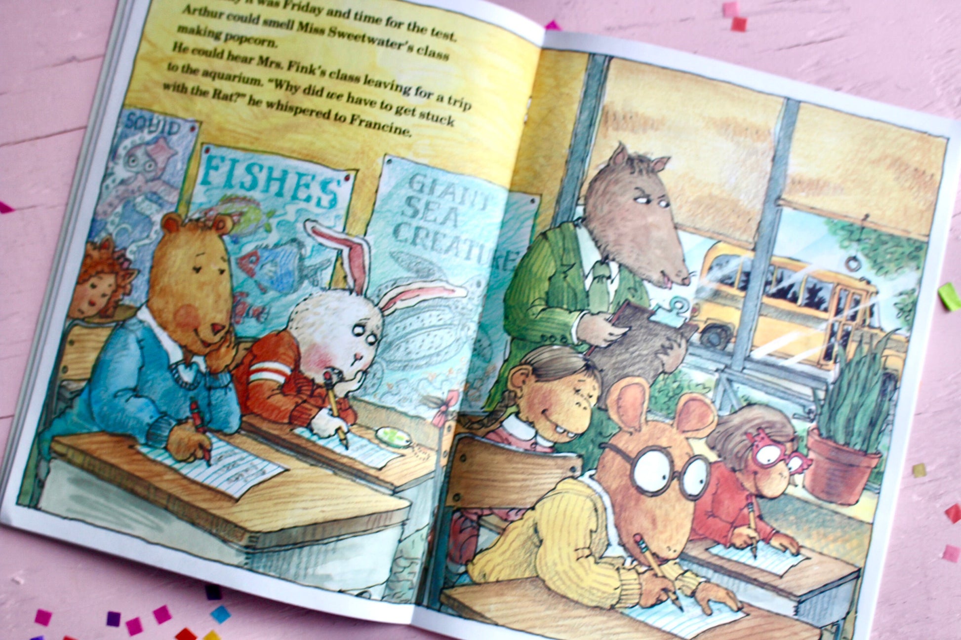 Arthur's Teacher Trouble Softcover Book by Marc Brown, Vintage 80s 90s Arthur Kids Story Book, Retro Arthur Toys