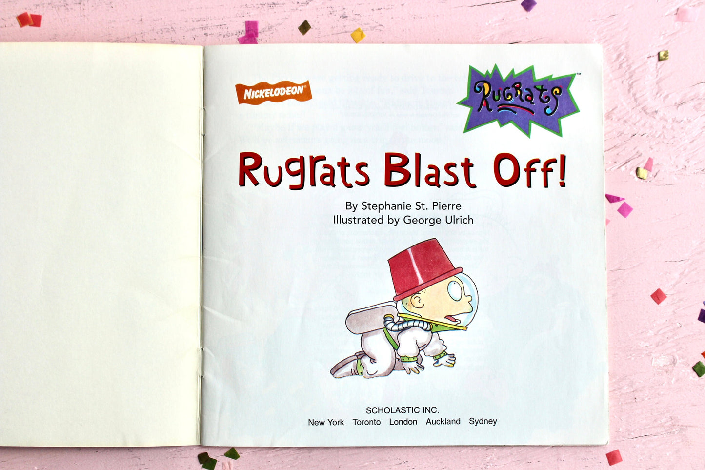 Rugrats Blast Off Softcover Book by Nickelodeon, Vintage 90s Rugrats Kids Story Book, Retro Rugrats Paper Toys