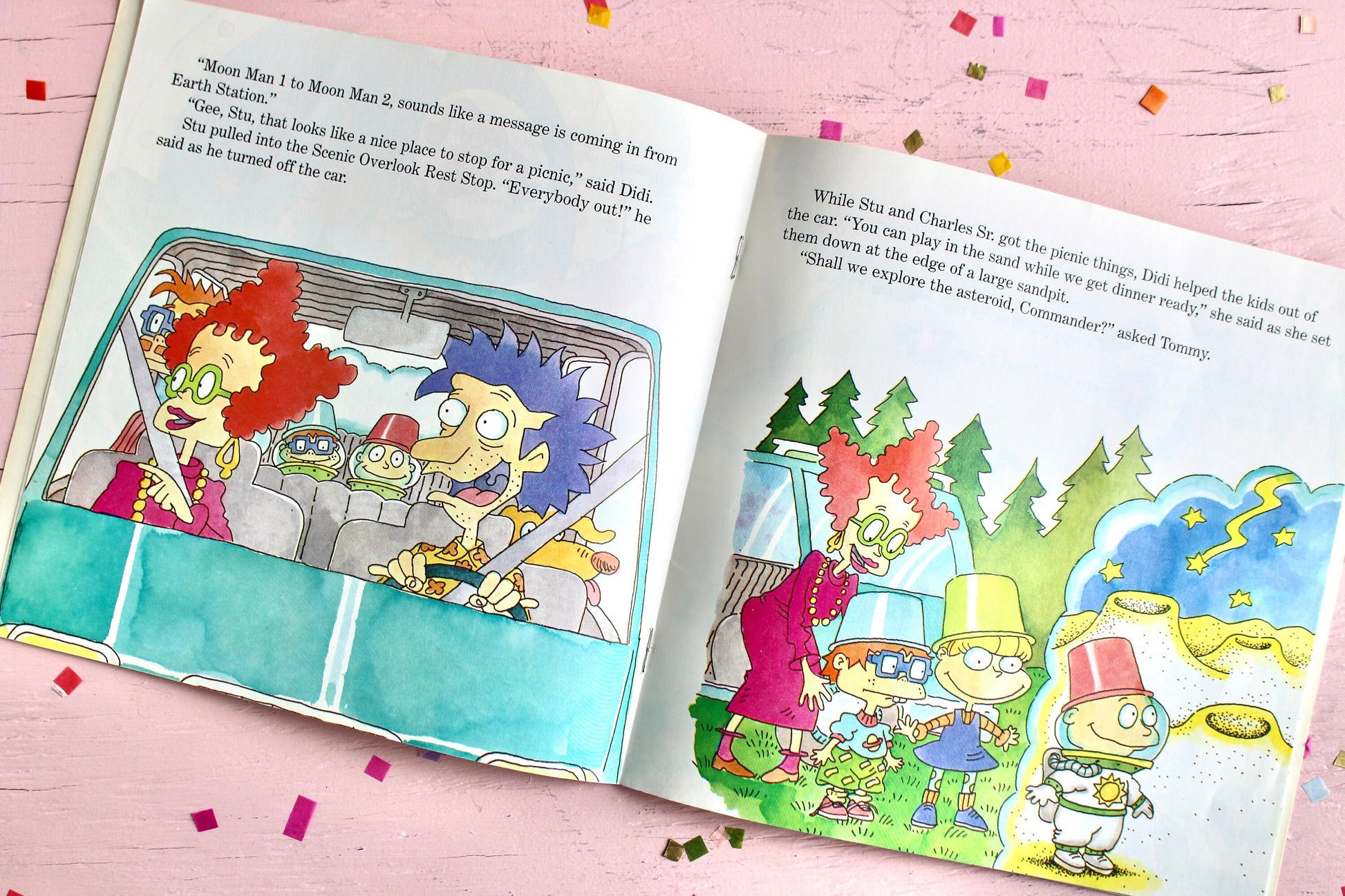 Rugrats Blast Off Softcover Book by Nickelodeon, Vintage 90s Rugrats Kids Story Book, Retro Rugrats Paper Toys