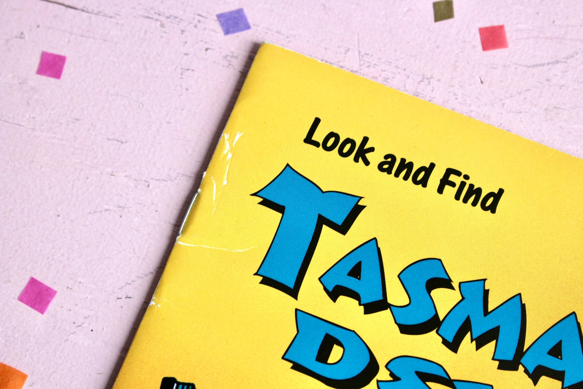 Tasmanian Devil Look and Find Softcover Kids Book, Vintage 90s Looney Tunes Search and Find Kids Activity Book, Where's Waldo Book