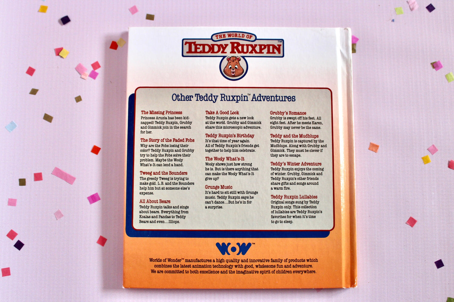 The World of Teddy Ruxpin Hardcover Kids Book, Grubbys Romance, Vintage 80s Teddy Ruxpin Toys