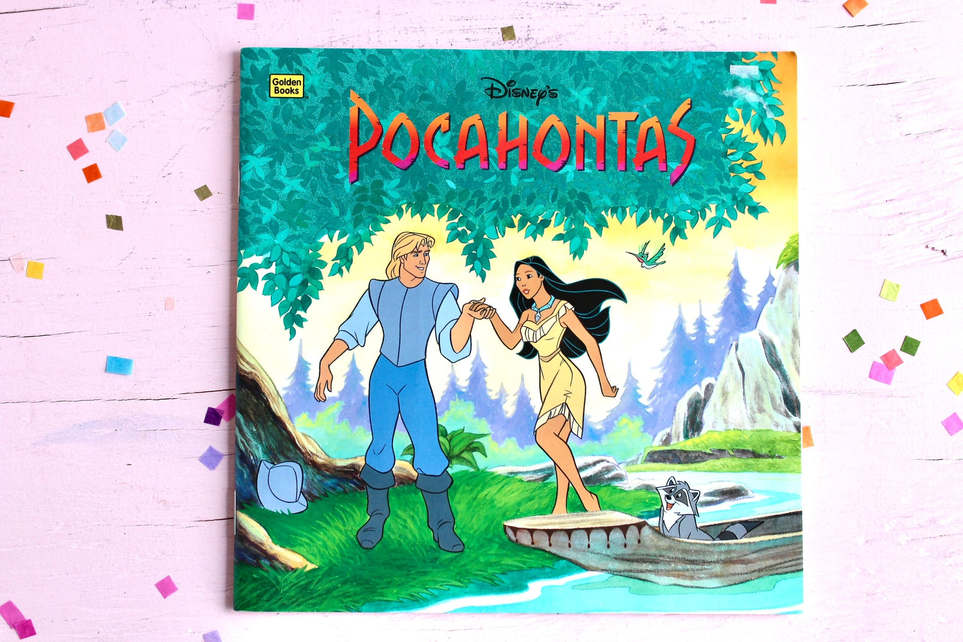 Pocahontas Disney Softcover Book, Vintage 90s Walt Disney Princess Children's Story