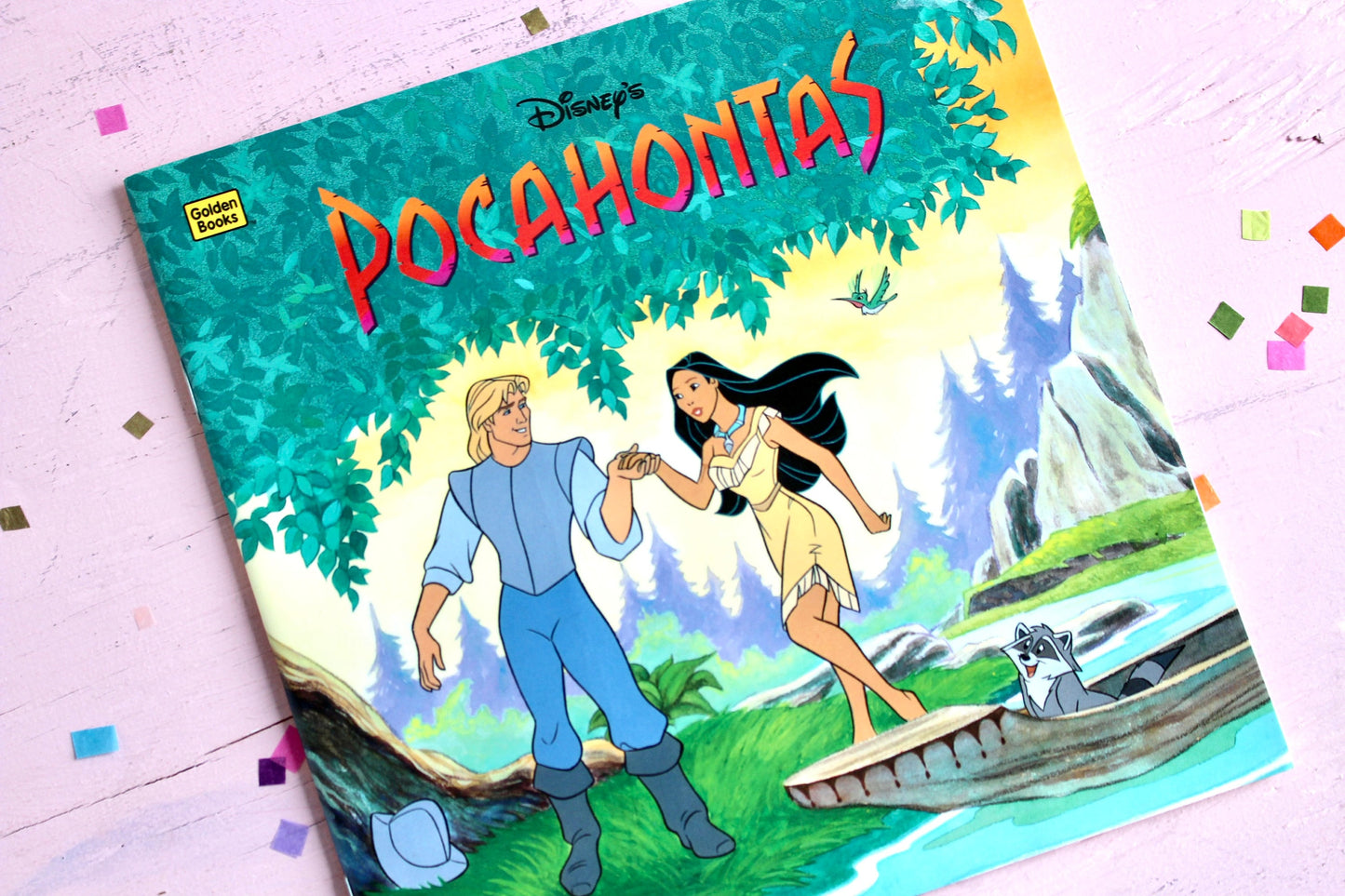 Pocahontas Disney Softcover Book, Vintage 90s Walt Disney Princess Children's Story