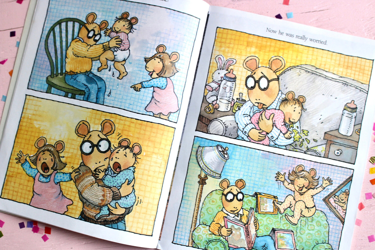 Arthur Babysits Softcover Book by Marc Brown, Vintage 80s 90s Arthur Kids Story Book, Retro Arthur Toys