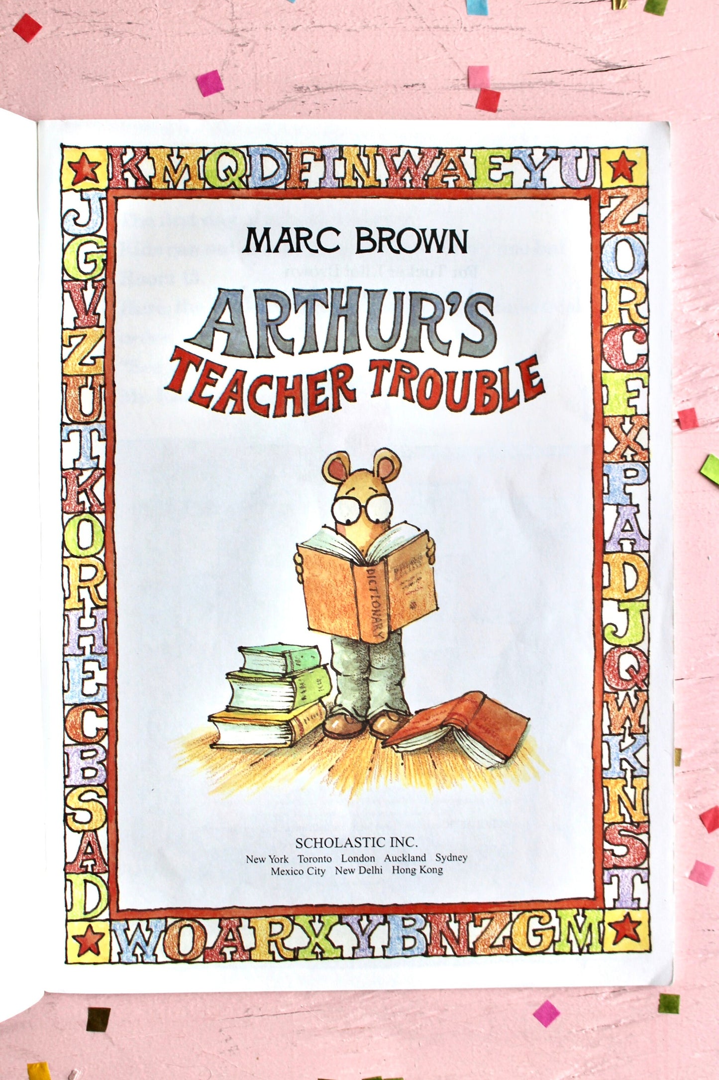 Arthur's Teacher Trouble Softcover Book by Marc Brown, Vintage 80s 90s Arthur Kids Story Book, Retro Arthur Toys