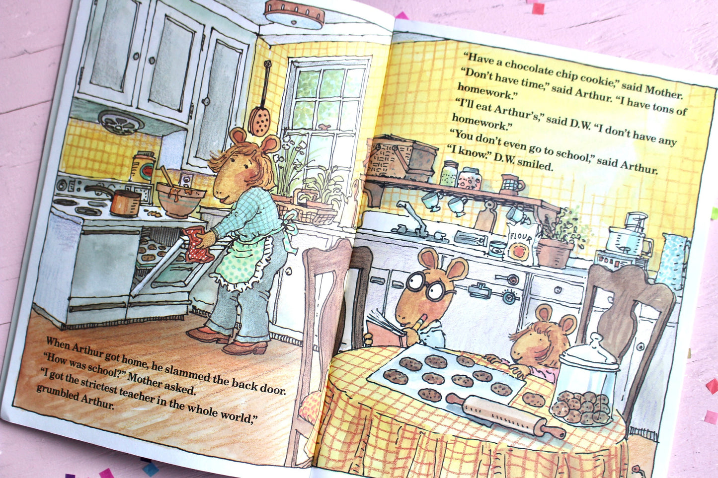 Arthur's Teacher Trouble Softcover Book by Marc Brown, Vintage 80s 90s Arthur Kids Story Book, Retro Arthur Toys